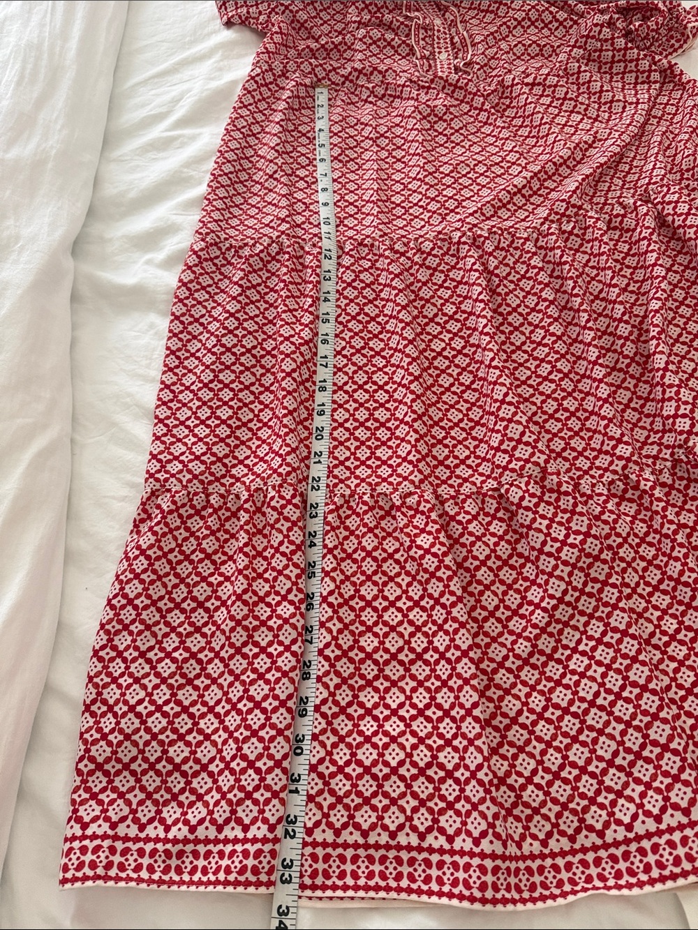 Max Studio Women's Red Patterned Ruffle Maxi Dress - Picture 6 of 9
